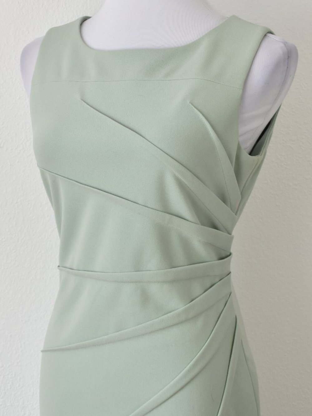 Calvin Klein Starburst Sheath Dress Sage - 8 - Picture 3 of 10